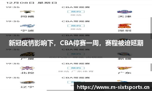 新冠疫情影响下，CBA停赛一周，赛程被迫延期